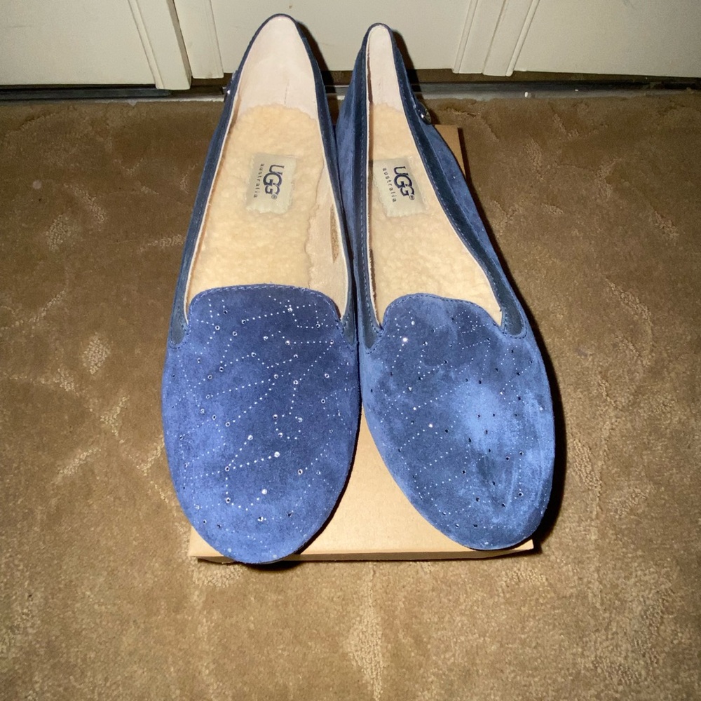 UGG Studded suede flats. New in box. Women’s size 6.5.